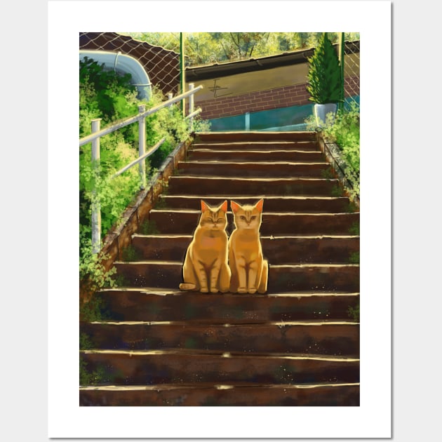 Cats Wall Art by kurtiart